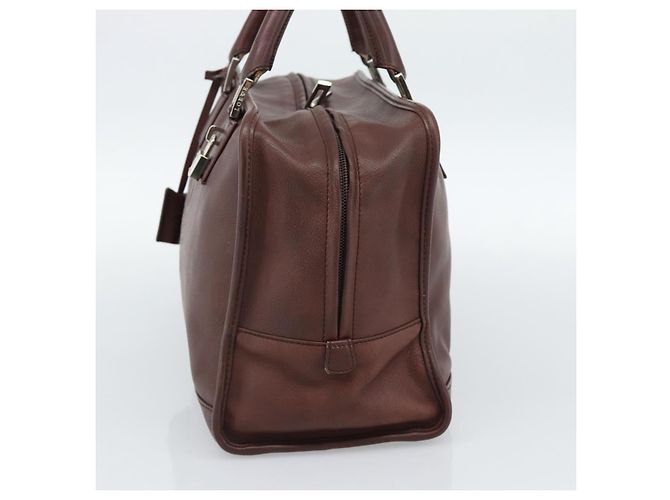 Borsa a mano LOEWE Amazona 36 in pelle marrone argento autentica 190296A - vista 4