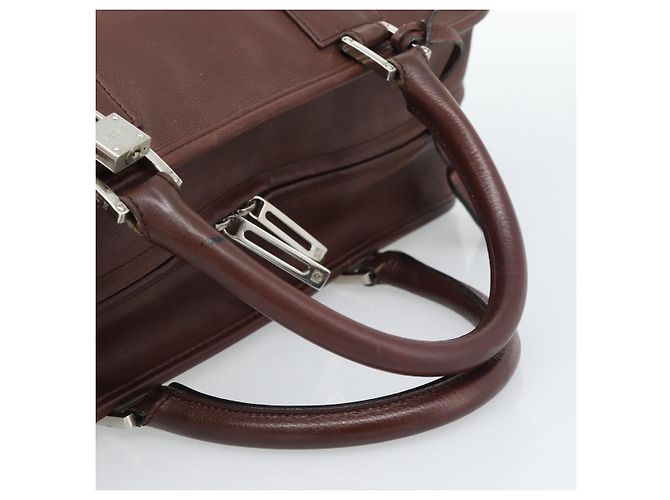 Borsa a mano LOEWE Amazona 36 in pelle marrone argento autentica 190296A - vista 7