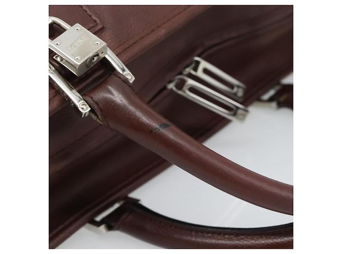 Borsa a mano LOEWE Amazona 36 in pelle marrone argento autentica 190296A - vista 8