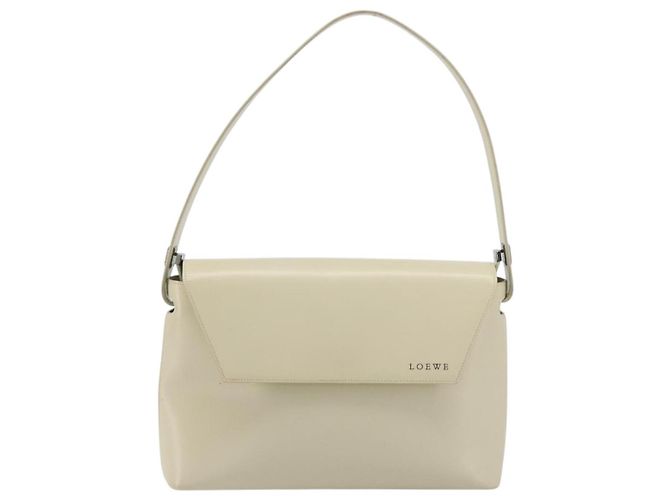 Borsa LOEWE in vernice beige argento Auth bs35774 - vista 13
