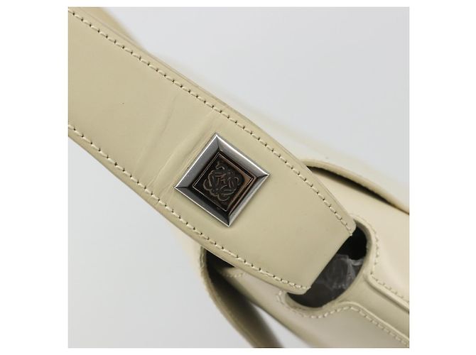 Borsa LOEWE in vernice beige argento Auth bs35774 - vista 9