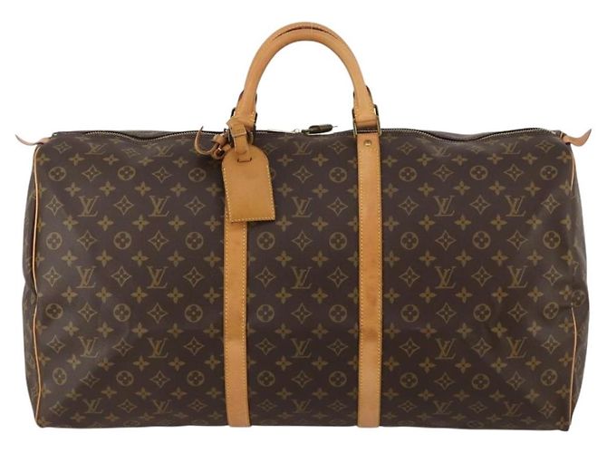 LOUIS VUITTON Monogram Keepall 60 Boston Bag M41422 LV Auth 188986A Monogramma - vista 13