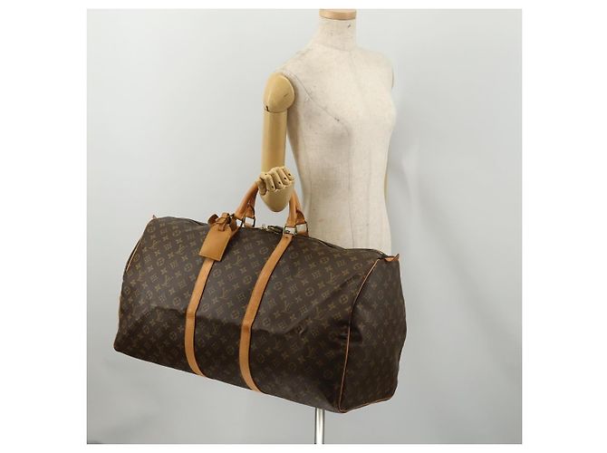 LOUIS VUITTON Monogram Keepall 60 Boston Bag M41422 LV Auth 188986A Monogramma - vista 23