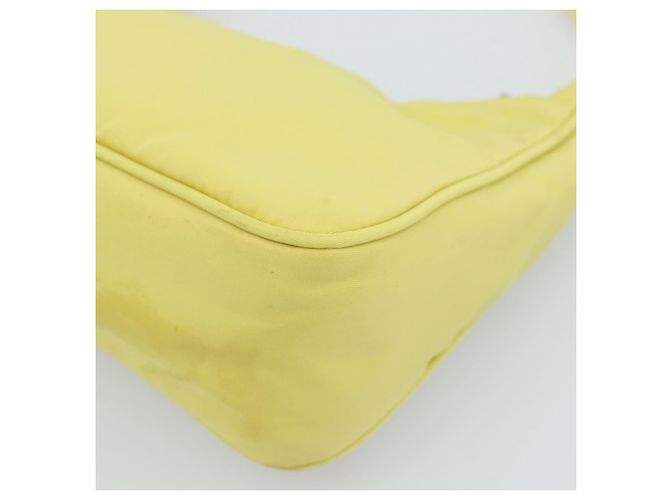PRADA Hand Pouch Nylon Gelb Silber Auth 189641 - Ansicht 15