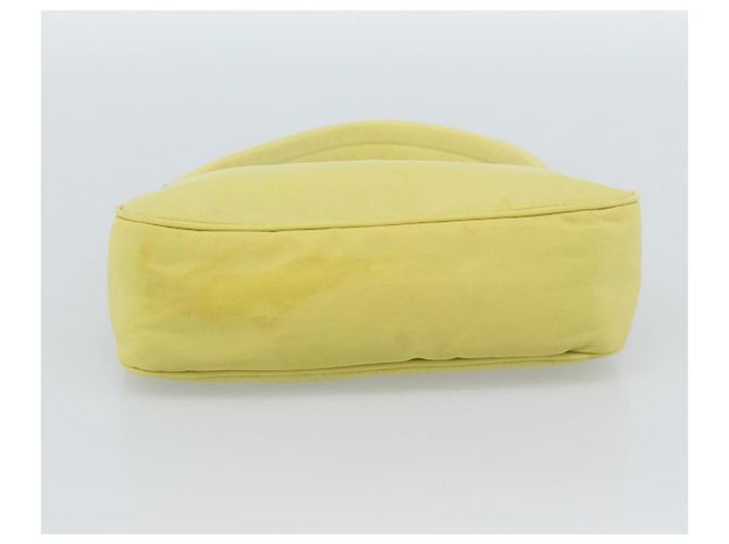 PRADA Hand Pouch Nylon Gelb Silber Auth 189641 - Ansicht 5