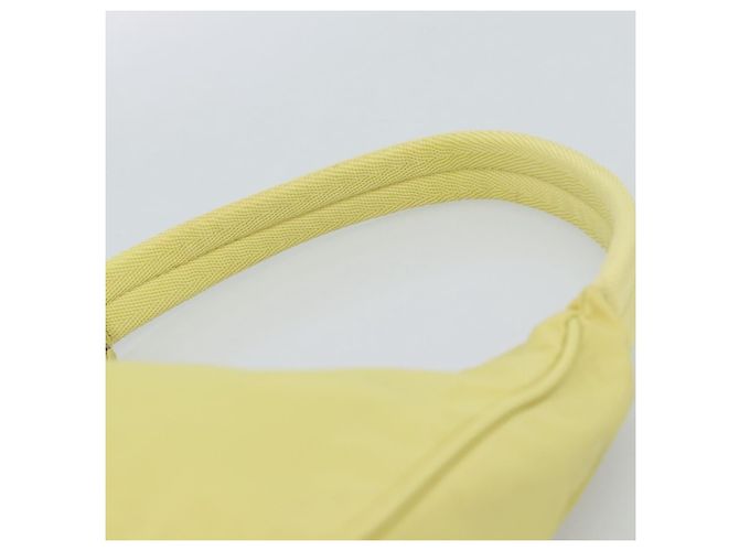PRADA Hand Pouch Nylon Gelb Silber Auth 189641 - Ansicht 8