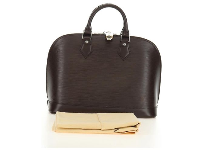 Borsa LOUIS VUITTON Epi Alma Mocha M5214D LV Auth 189669V Marrone - vista 12