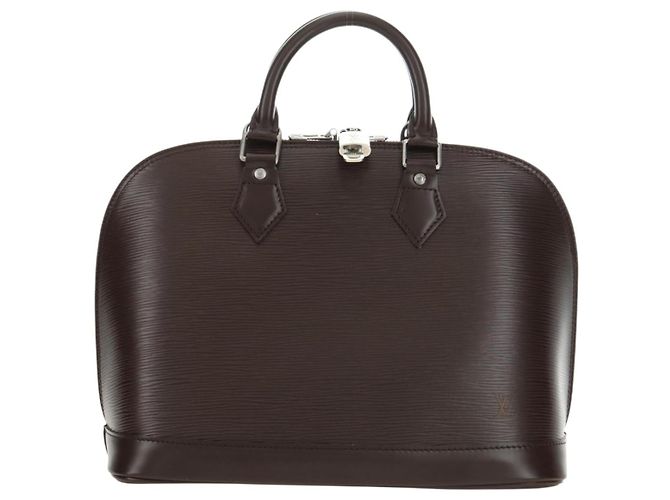 Borsa LOUIS VUITTON Epi Alma Mocha M5214D LV Auth 189669V Marrone - vista 13