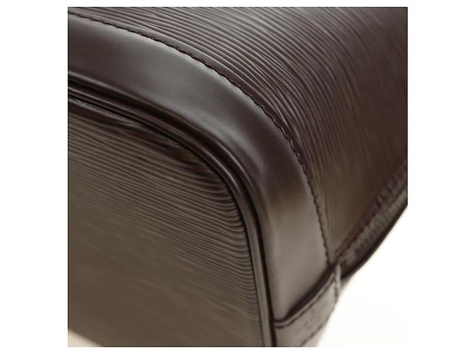 Borsa LOUIS VUITTON Epi Alma Mocha M5214D LV Auth 189669V Marrone - vista 17