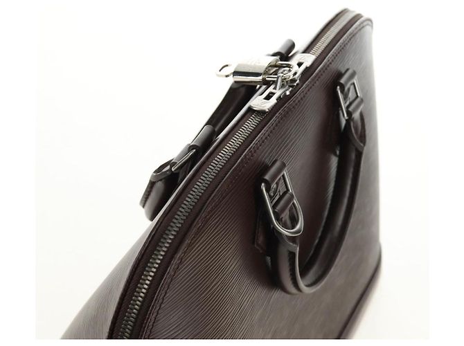 Borsa LOUIS VUITTON Epi Alma Mocha M5214D LV Auth 189669V Marrone - vista 6