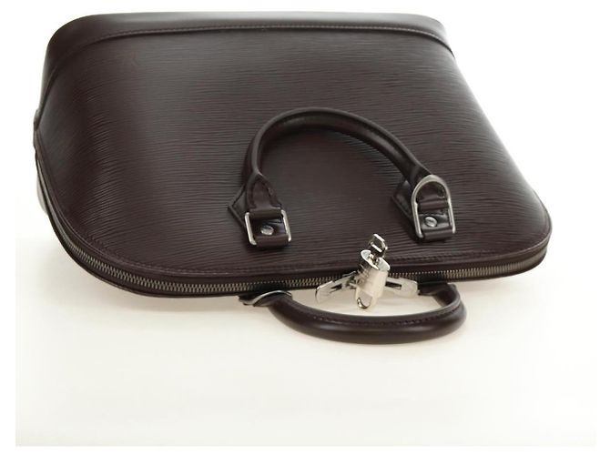Borsa LOUIS VUITTON Epi Alma Mocha M5214D LV Auth 189669V Marrone - vista 7