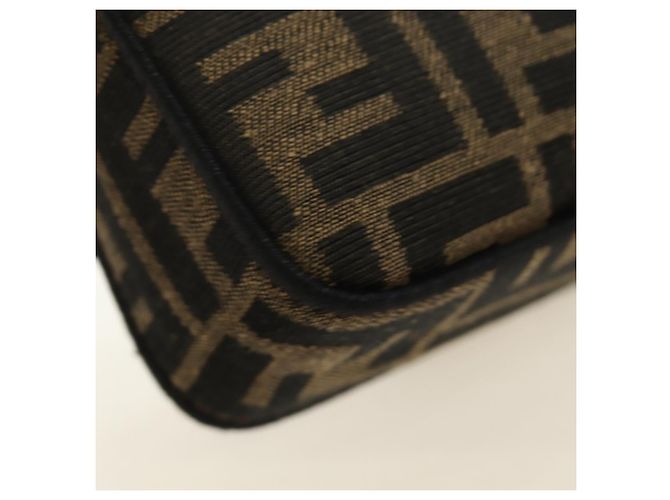 Borsa FENDI Chain Zucca Canvas Mamma Baguette 2way Marrone Nero Auth 189061SV - vista 18
