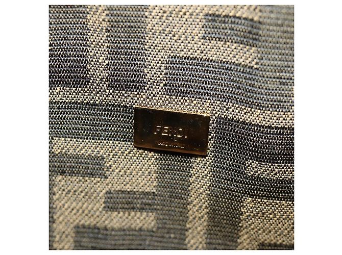 Borsa FENDI Chain Zucca Canvas Mamma Baguette 2way Marrone Nero Auth 189061SV - vista 23