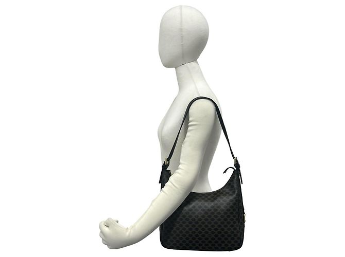 Céline Borsa Tote a spalla semi Celine Macadam Blazon Triomphe Logo Pattern Marrone Nero - vista 2