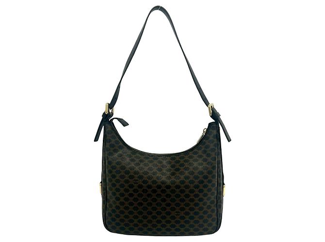 Céline Borsa Tote a spalla semi Celine Macadam Blazon Triomphe Logo Pattern Marrone Nero - vista 3