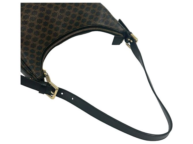Céline Borsa Tote a spalla semi Celine Macadam Blazon Triomphe Logo Pattern Marrone Nero - vista 4