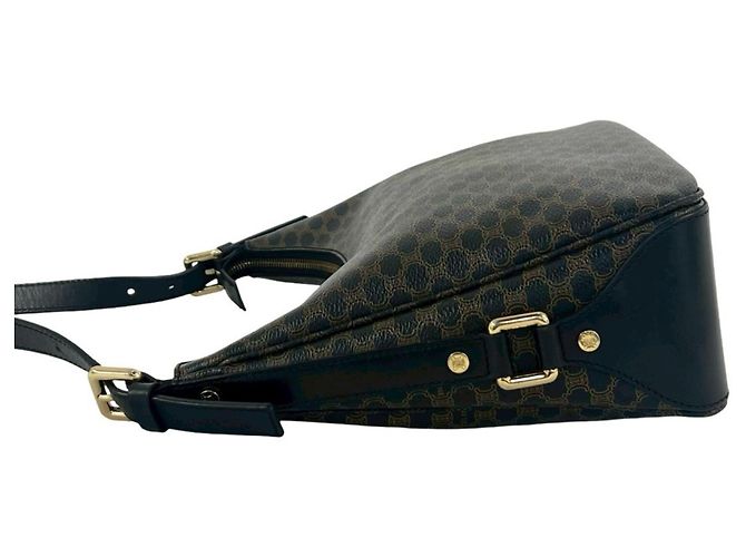 Céline Borsa Tote a spalla semi Celine Macadam Blazon Triomphe Logo Pattern Marrone Nero - vista 5