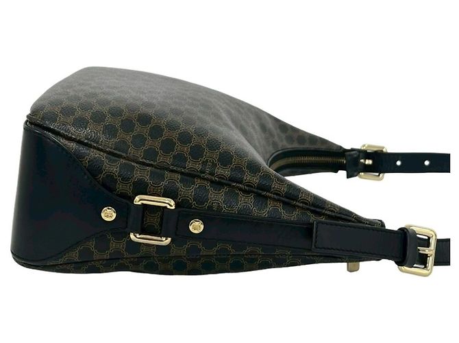 Céline Borsa Tote a spalla semi Celine Macadam Blazon Triomphe Logo Pattern Marrone Nero - vista 6