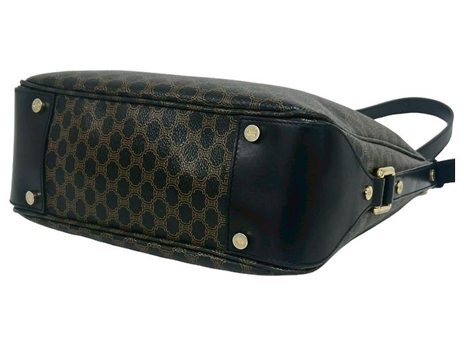 Céline Borsa Tote a spalla semi Celine Macadam Blazon Triomphe Logo Pattern Marrone Nero - vista 8