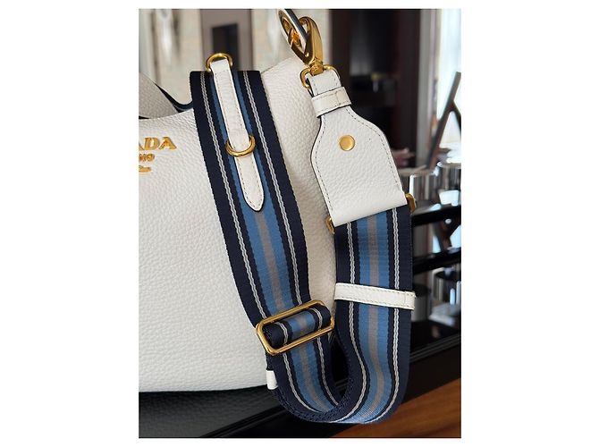 Prada Vitello Phenix Hobo-Tasche Weiß - Ansicht 3