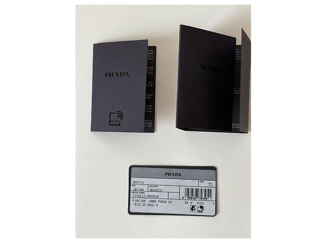 Prada Vitello Phenix Hobo-Tasche Weiß - Ansicht 8