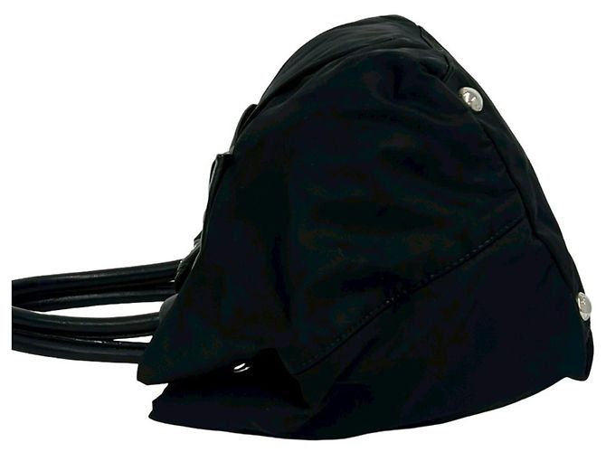 Borsa Prada Tessuto Nylon Ribbon Motif Nero - vista 5