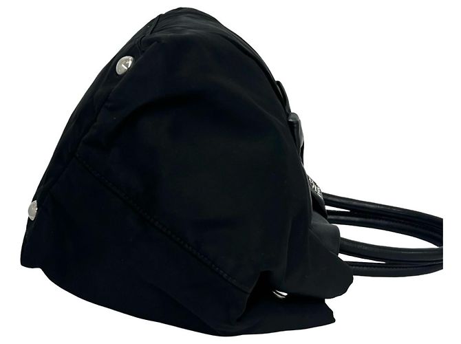 Borsa Prada Tessuto Nylon Ribbon Motif Nero - vista 6