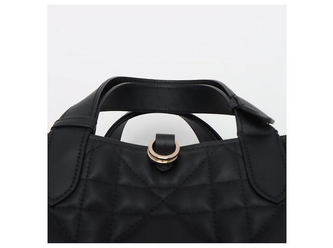 Dior Borsa Tote Toujours Medium in pelle di vitello Macrocannage Black Nero - vista 6