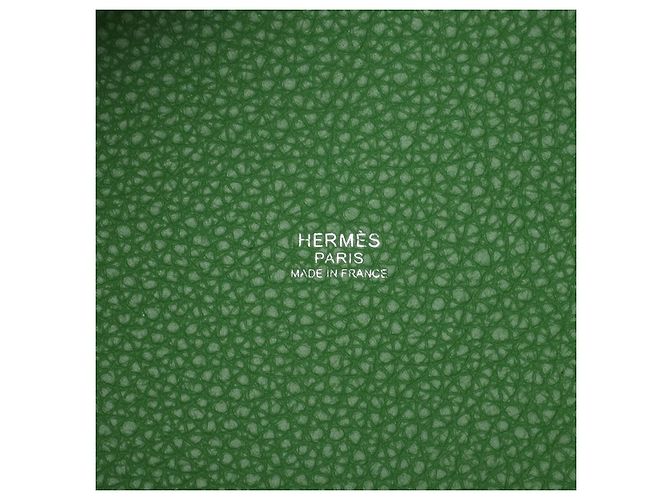 Hermès Borsa a secchiello Picotin 18 in pelle Taurillon Clemence Verde Yucca - vista 8