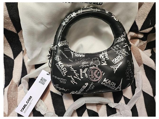 Borsa Karl Lagerfeld K Party Paris - Nero e Argento Bianco - vista 2