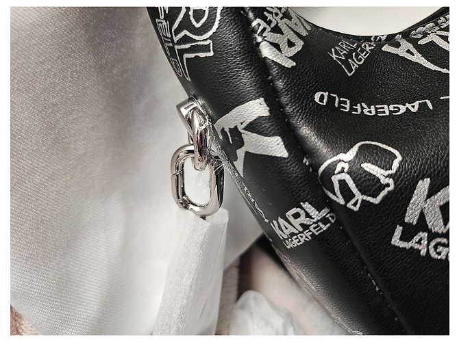Borsa Karl Lagerfeld K Party Paris - Nero e Argento Bianco - vista 4