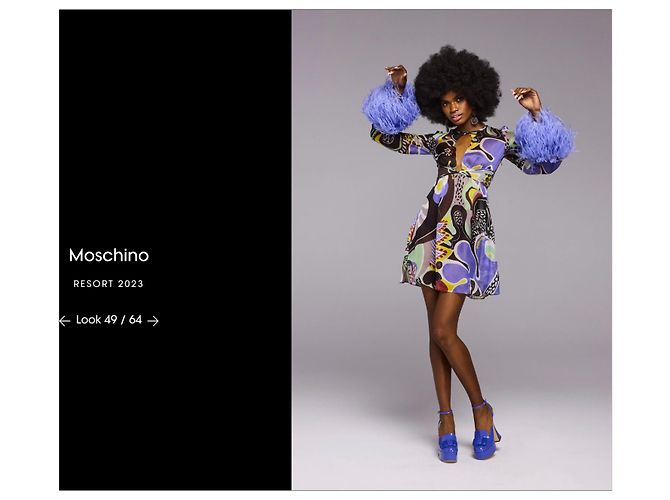 Moschino Vestido mini de seda con plumas Resort 2023 Multicolor - vista 6