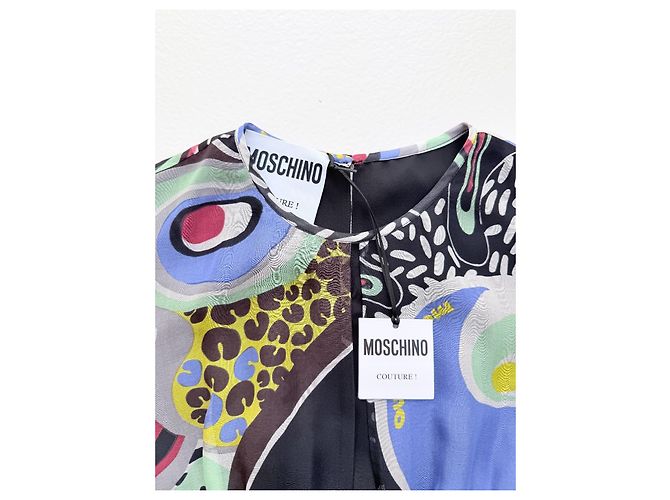Moschino Vestido mini de seda con plumas Resort 2023 Multicolor - vista 7