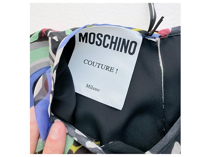 Moschino Vestido mini de seda con plumas Resort 2023 Multicolor - vista 8