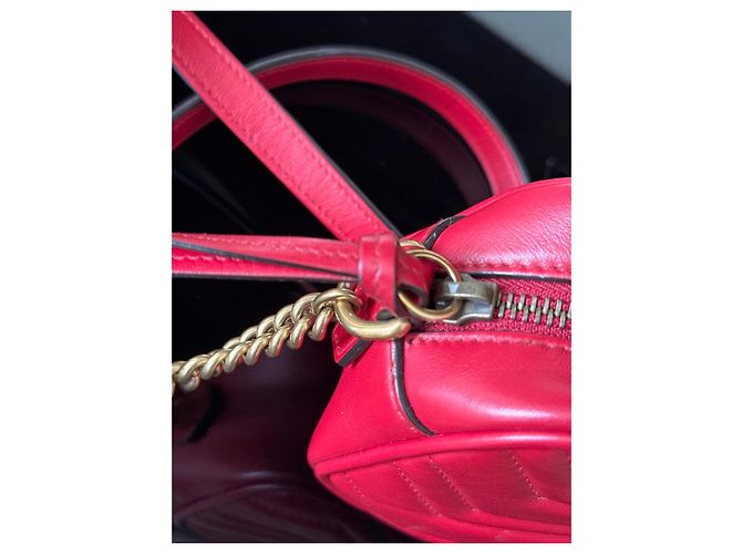 Gucci GG Marmont Small Camera Bag - Borsa a Tracolla Rosso - vista 11