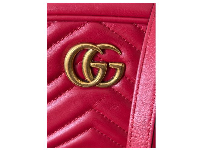Gucci GG Marmont Small Camera Bag - Borsa a Tracolla Rosso - vista 3