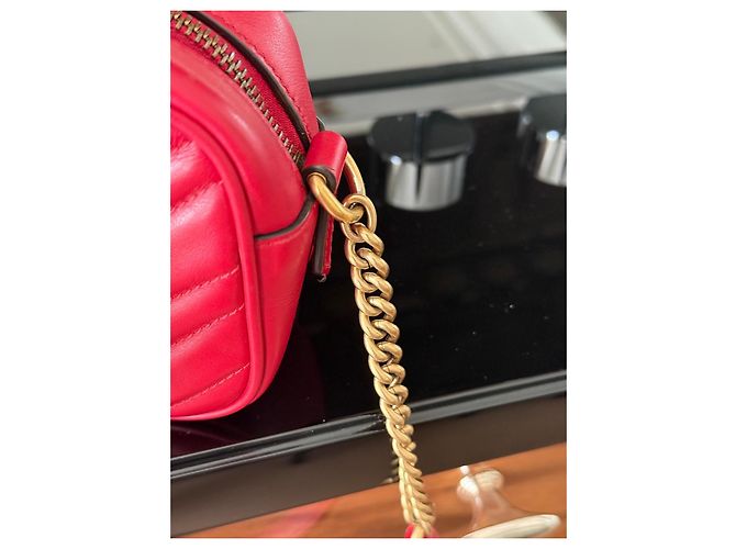 Gucci GG Marmont Small Camera Bag - Borsa a Tracolla Rosso - vista 5