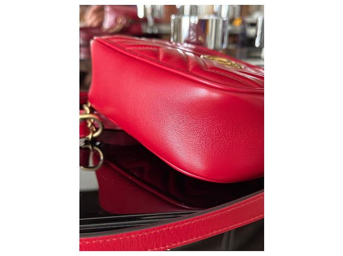 Gucci GG Marmont Small Camera Bag - Borsa a Tracolla Rosso - vista 8