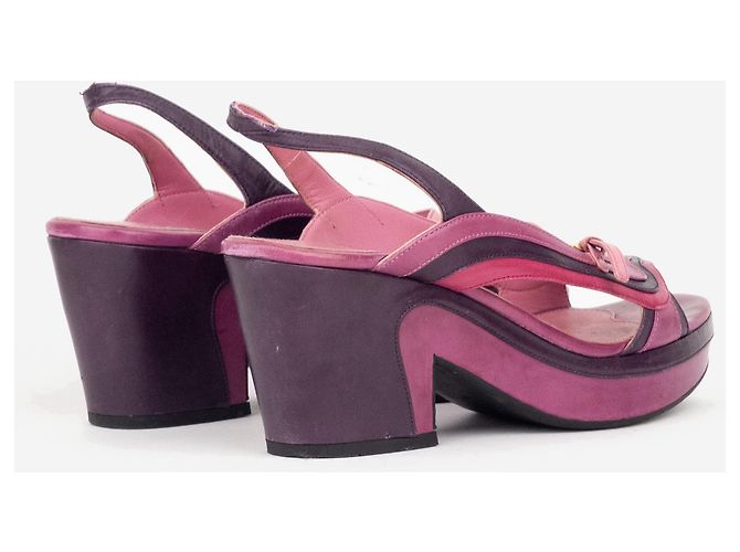 Prada SS08 'Fairy' Mary Jane Sandalen mit Blockabsatz Pink - Ansicht 2