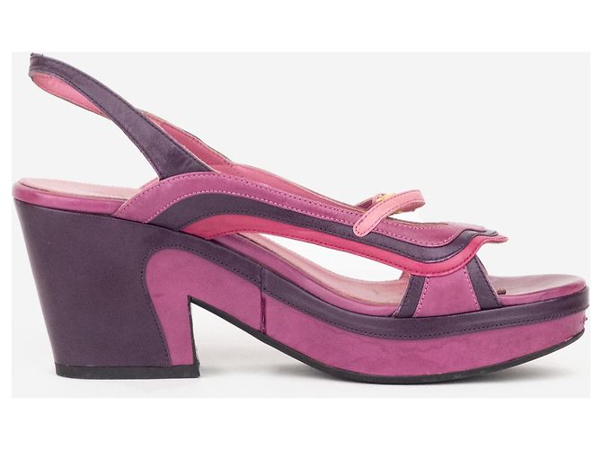 Prada SS08 'Fairy' Mary Jane Sandalen mit Blockabsatz Pink - Ansicht 4