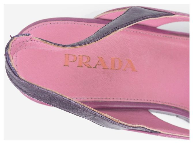 Prada SS08 'Fairy' Mary Jane Sandalen mit Blockabsatz Pink - Ansicht 8