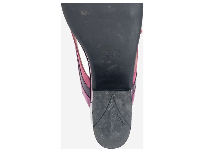 Prada SS08 'Fairy' Mary Jane Sandalen mit Blockabsatz Pink - Ansicht 9