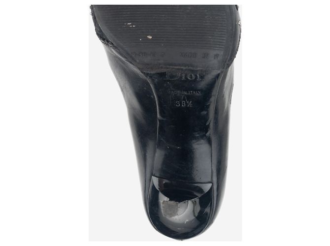 Décolleté Dior by Galliano SS04 'D Trick' Diorissimo Monogram Pump Heels Nero - vista 9