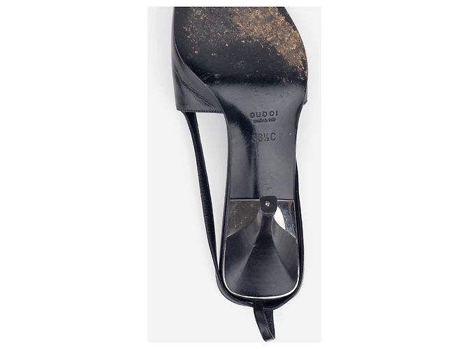 Gucci by Tom Ford SS98 Square Toe Crystal Slingback Pumps Schwarz - Ansicht 11