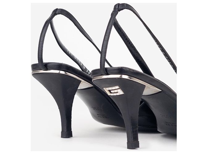 Gucci by Tom Ford SS98 Square Toe Crystal Slingback Pumps Schwarz - Ansicht 2
