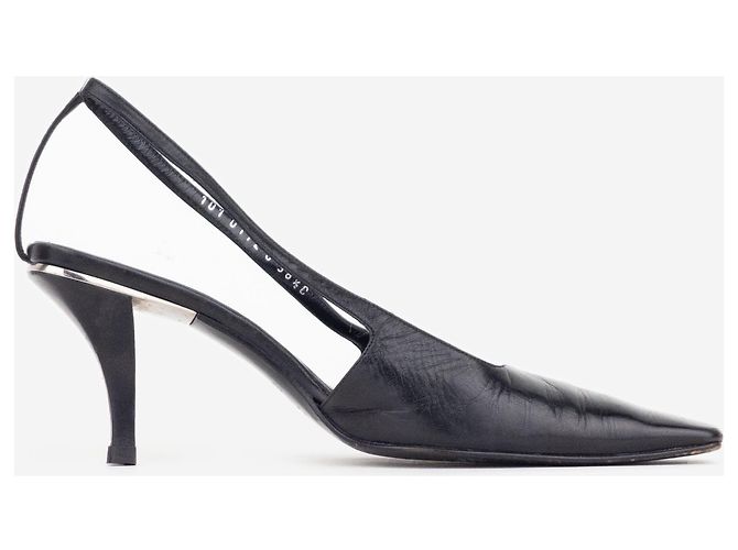 Gucci by Tom Ford SS98 Square Toe Crystal Slingback Pumps Schwarz - Ansicht 5