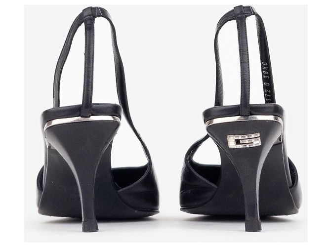 Gucci by Tom Ford SS98 Square Toe Crystal Slingback Pumps Schwarz - Ansicht 7