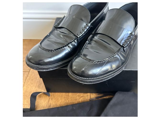 Chanel Mocassini in pelle nera Nero - vista 10