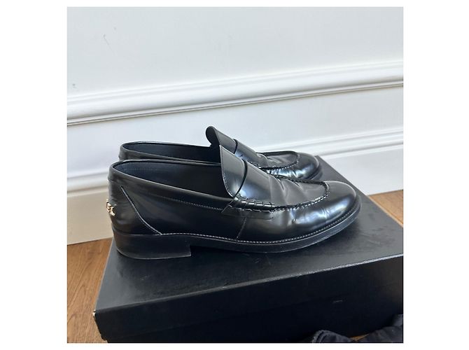 Chanel Mocassini in pelle nera Nero - vista 11