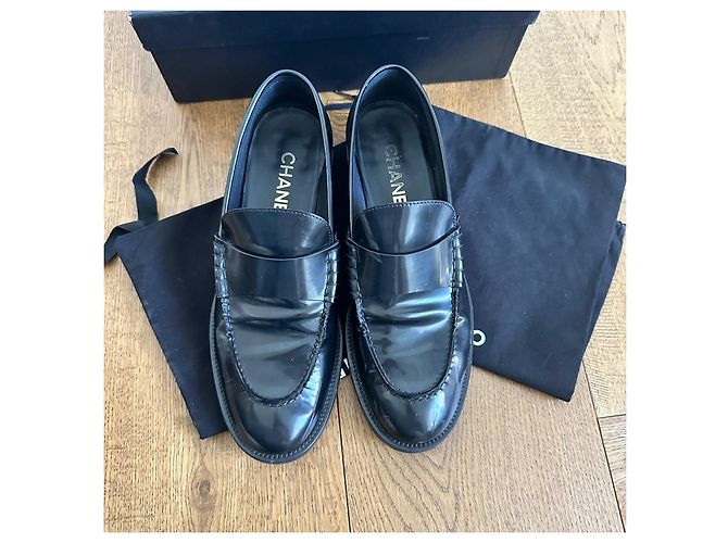 Chanel Mocassini in pelle nera Nero - vista 8